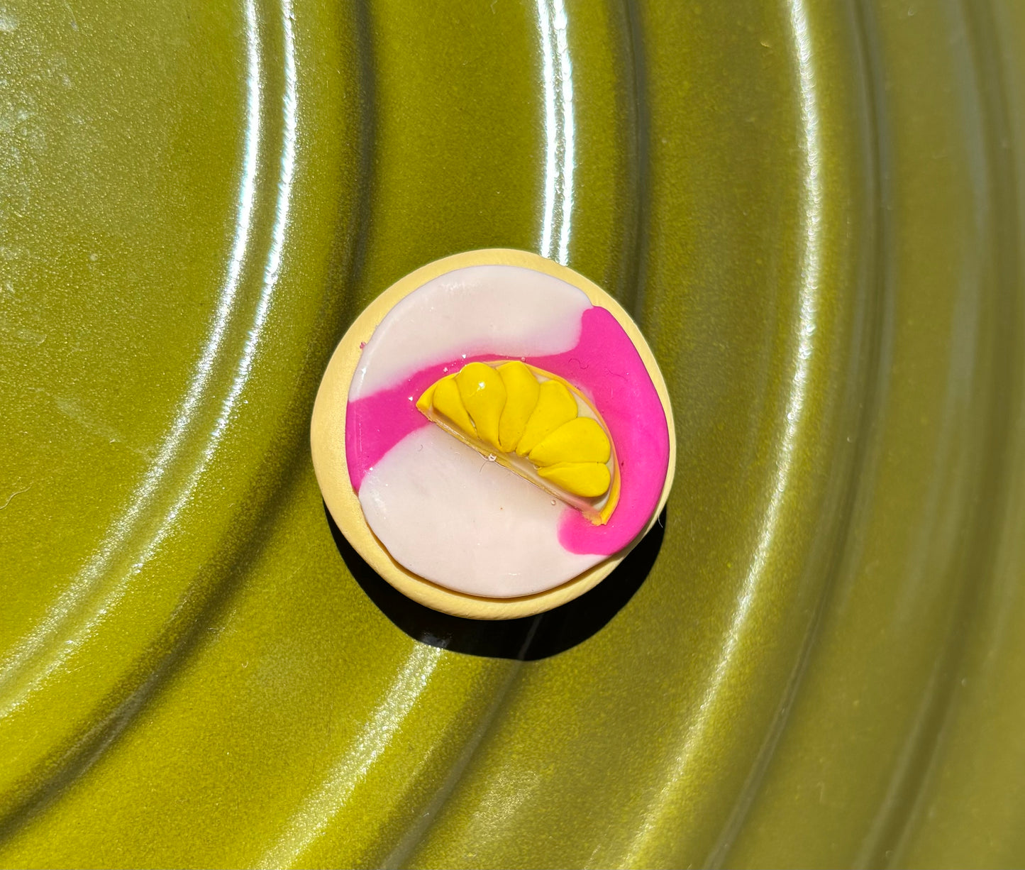 Pink Lemon Marble Magnet