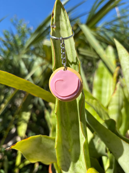 Pink Frosting Keychain